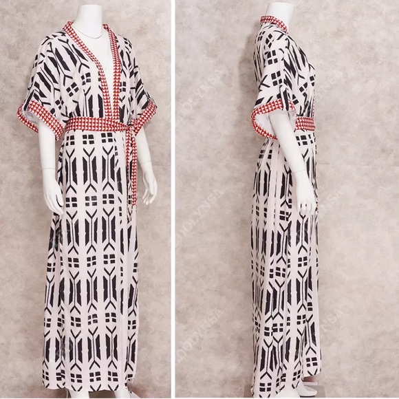New Bohemian Kimono Duster Jacket Robe Swim Cover - Picture 10 of 12